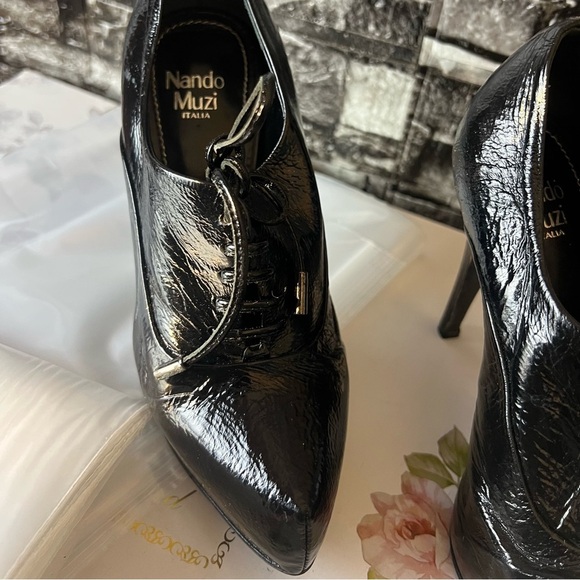 Nando Muzi Italia Patent leather lace up pumps - Picture 5 of 6